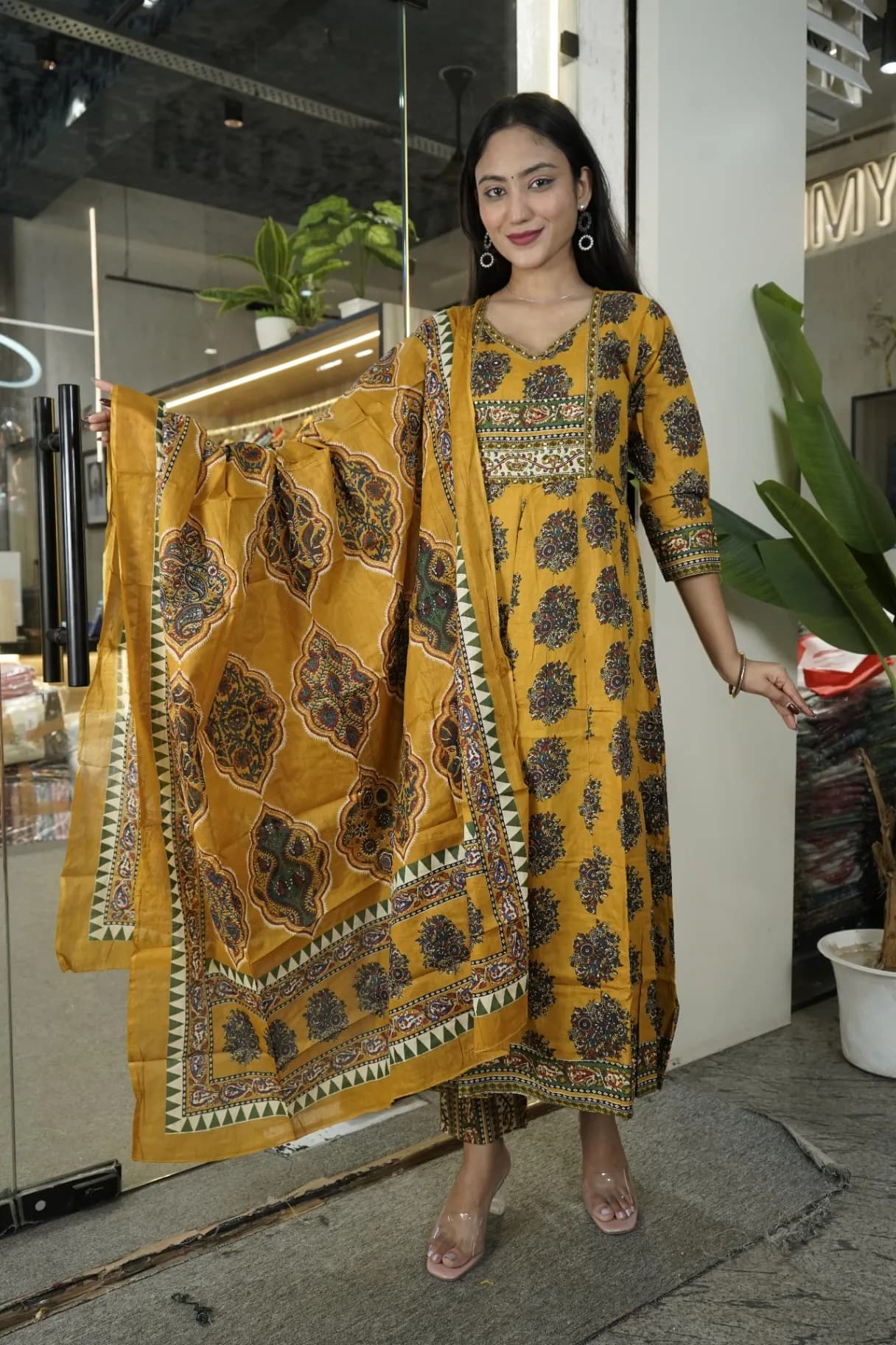 Jaipuri Printed Kurti Set