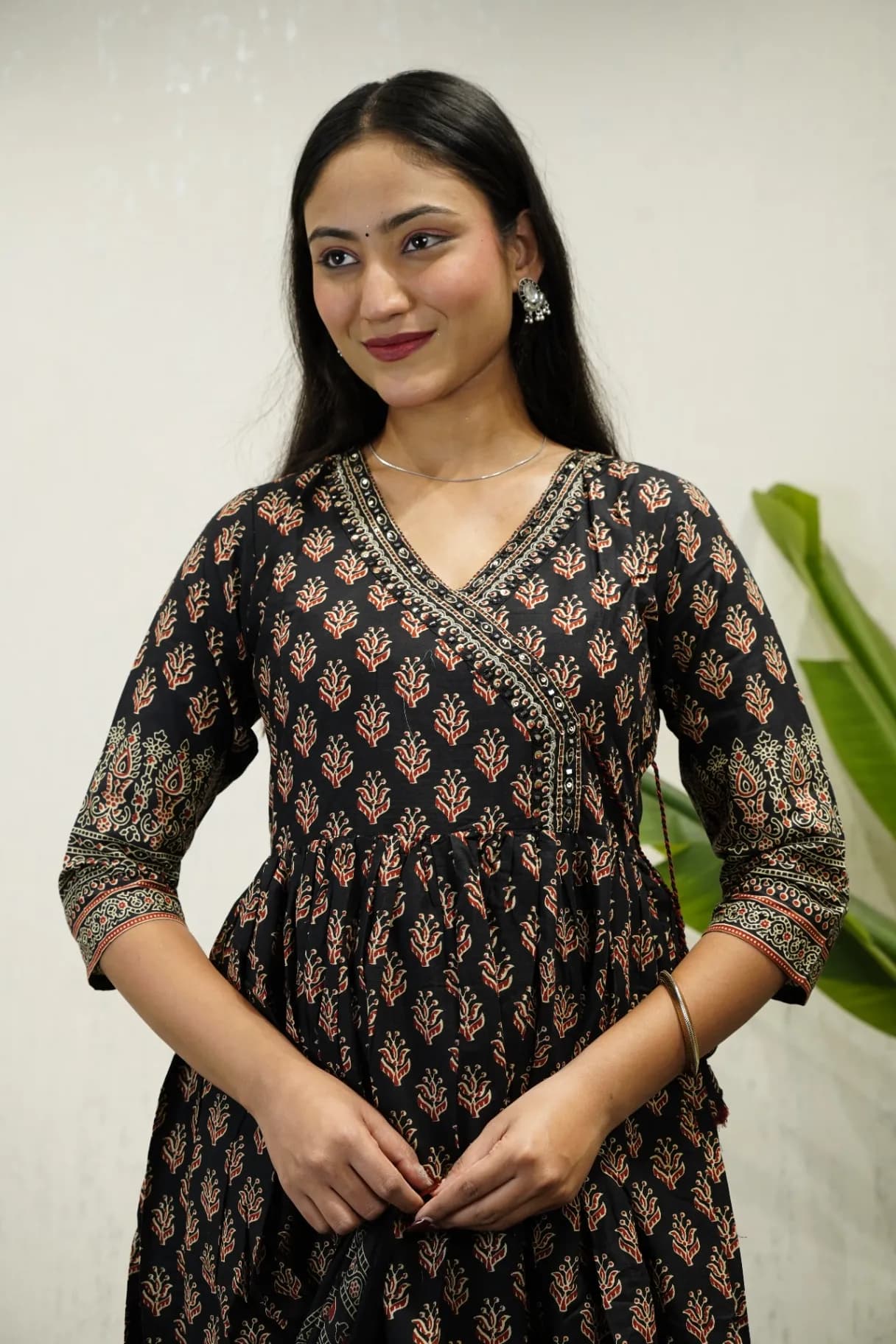 Jaipuri Buti Flared Kurti